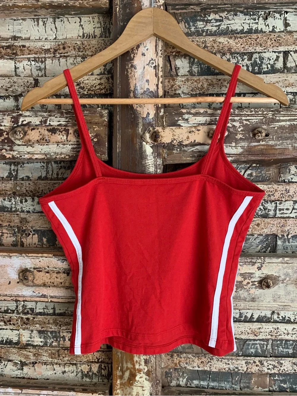 Wild Fable Red American Football Cropped Tank Top Stripes Y2K Game Day USA, S